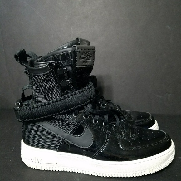 Nike Glossy Black High-Top Sneakers - Picture 4 of 6